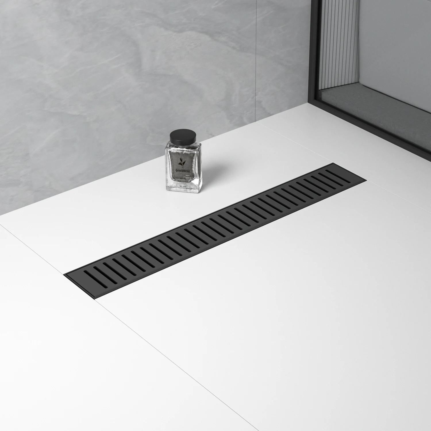 

Bathroom Accessories Box Strainer Rectangular Clean Out Shower Floor Drain Matte Black White Box 304 Stainless Steel 3 Years