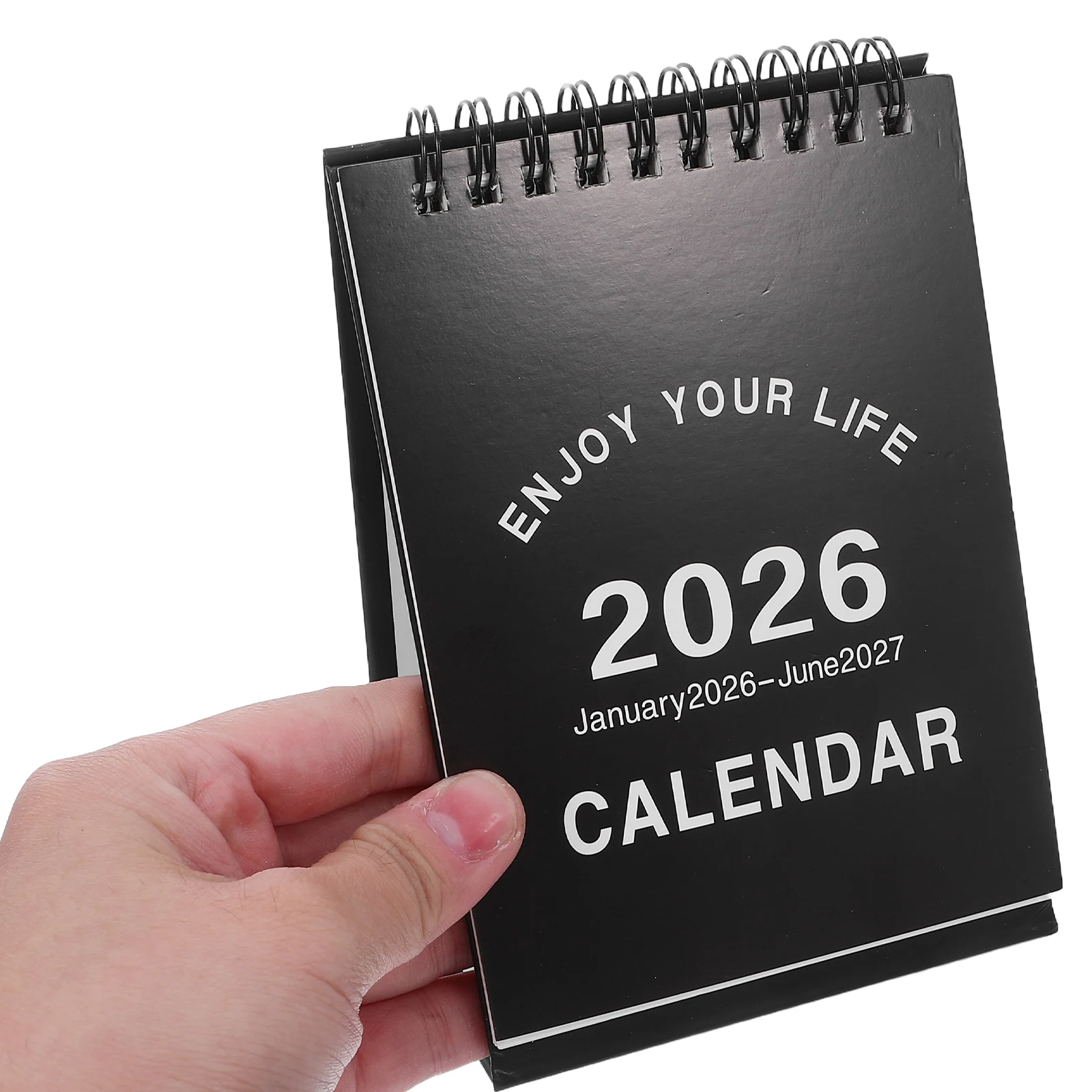 

2pcs 2026 18-Month Mini Desk Calendar Foldable Stand-Up Design Thick Paper Desktop Planner For Office Home 2026.01-2027.06