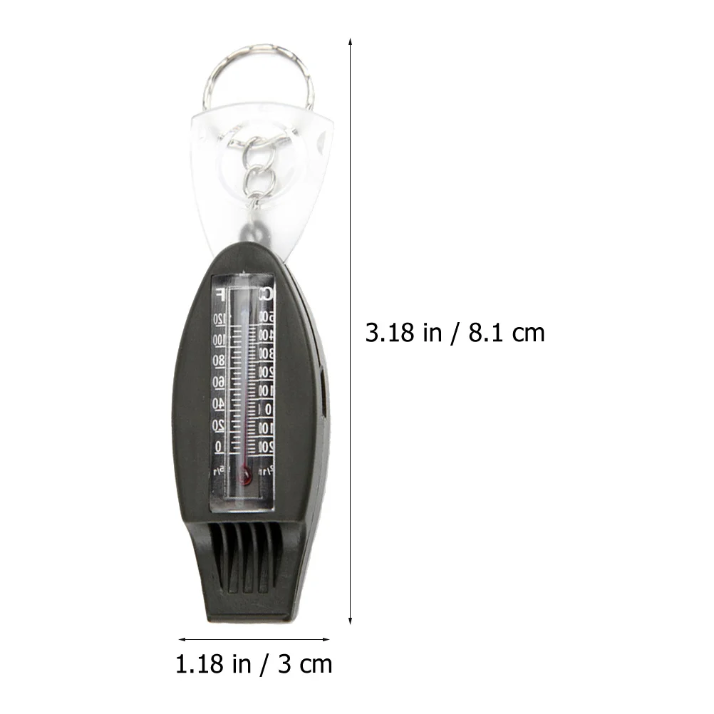 

2pcs Four-In-One Survival Whistle With Compass Thermometer Magnifying Glass Portable Outdoor Gear For Hiking Hunting