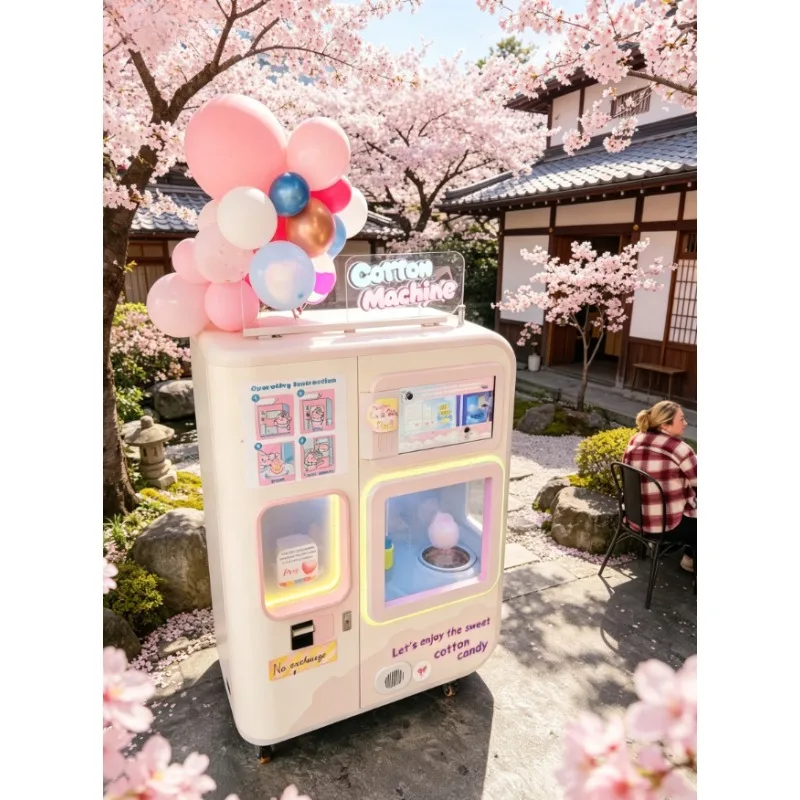 Best-selling High-quality Commercial Fully Automatic Intelligent Cotton Candy Vending Machine