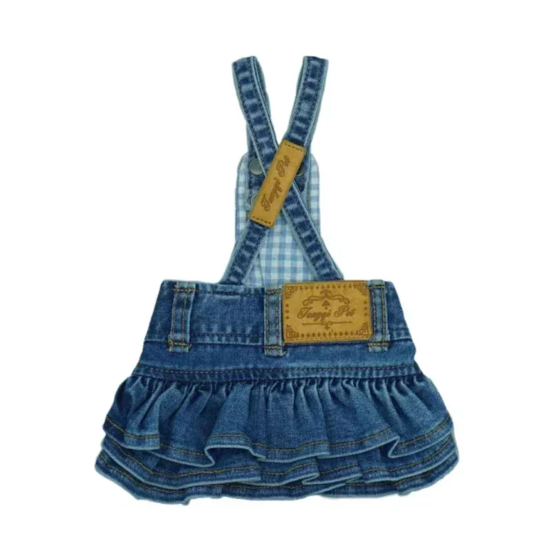 Small Dog Clothes Costume Denim Jeans Dress Cat Puppy Pet Skirt Yorkshire Pomeranian Shih Tzu Maltese Doggie Clothing Dresses