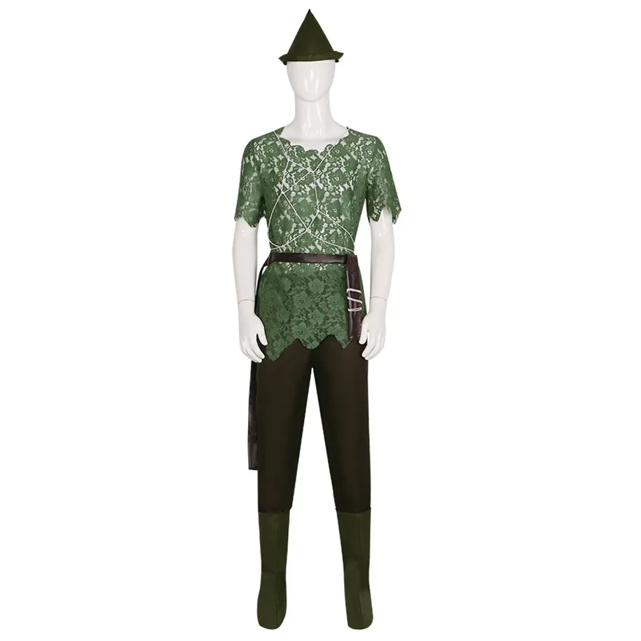 Peter Pan Cosplay Costume Adult Mens Role Play Suits Outfit Uniform Halloween Carnival Disguise Party Costume