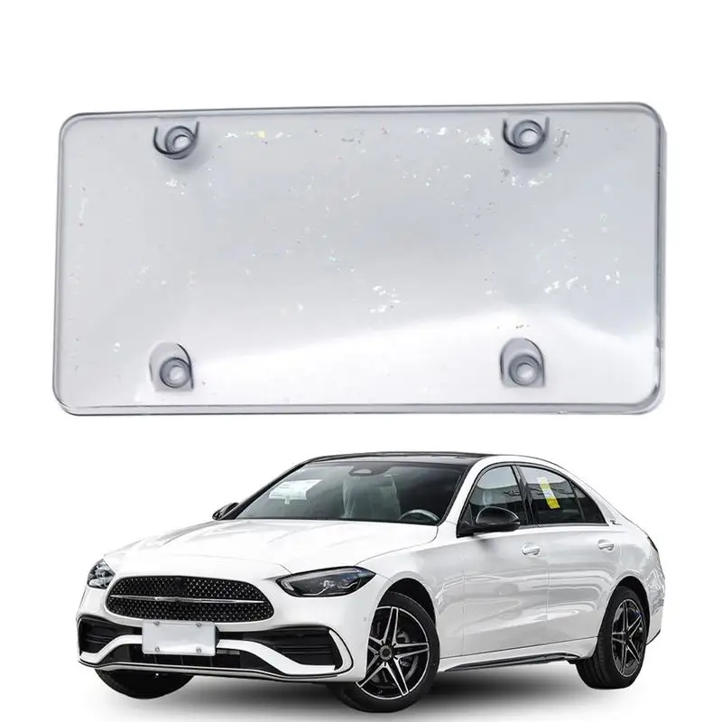 Car Plate Frame Unbreakable Plate Cover Clear License Plate Frames Dustproof Frame Protector Waterproof Plate Holder For Car &