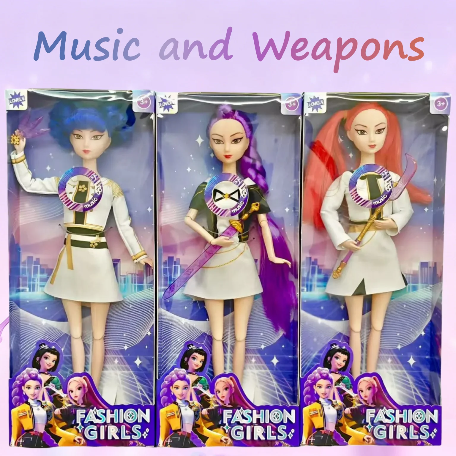 2026 Hot Anime KPop Demon Music Warrior Series Doll Vinyl Toy Rumi Mira zoi Hunters Christmas Advent Calendar Birthday Gifts