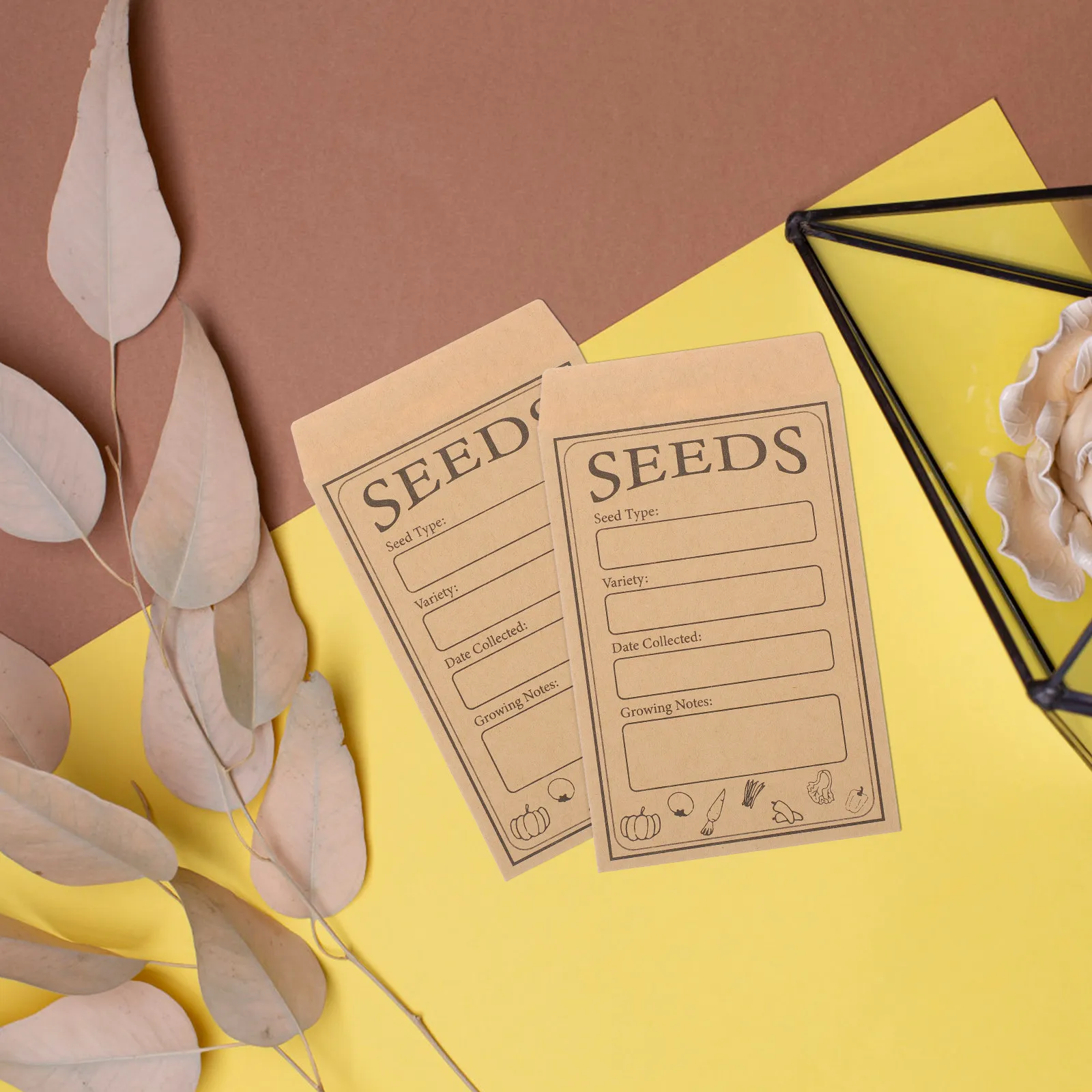 

50 шт. легких, компактных, безопасных конвертов из крафт-бумаги для хранения семян, почтовых отправлений, денег, маленьких пакетов для документов