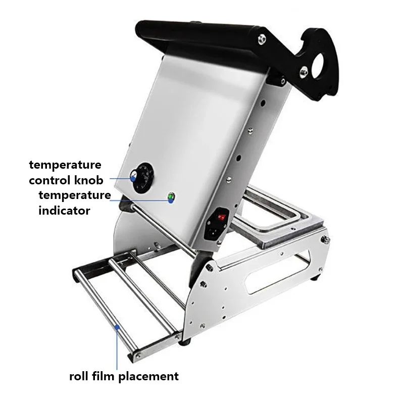 เครื่องซีลแบบใช้แล้วทิ้งคอเป็ดกล่องข้าวกลางวันแบบใช้แล้วทิ้งเครื่องซีลแบบล็อคกล่อง FR160E