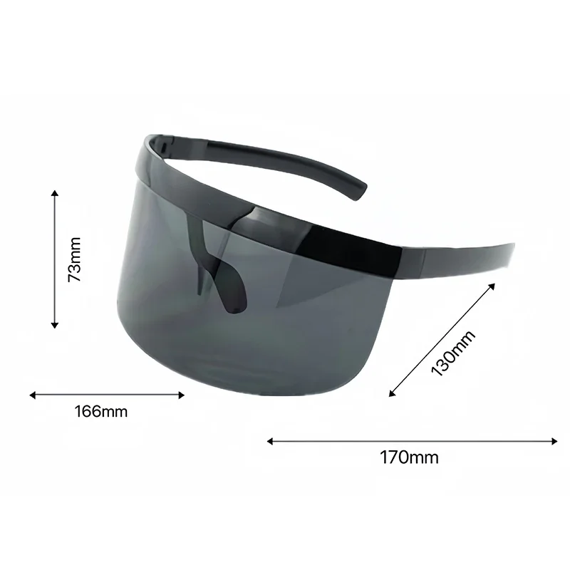 Large Frame Integrated Windproof Sunglasses, Fashionable Sports, Sun Protection, Anti Foam Glasses, Protective Face Mask