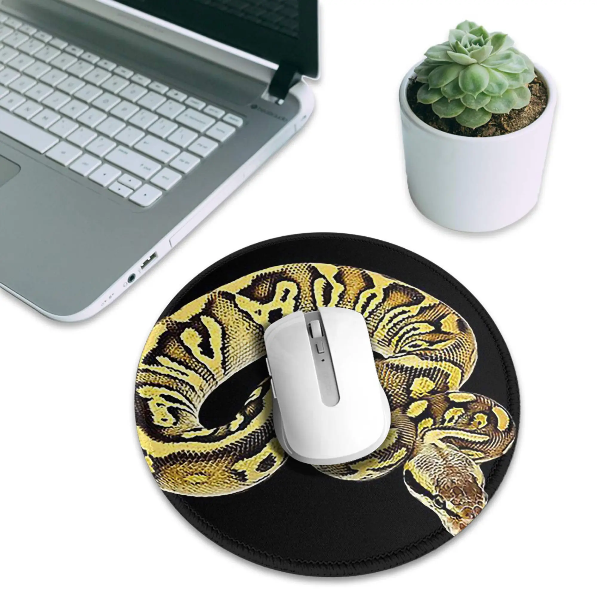 Ball Python pastel leopard Mouse Pad Computer Keyboard Mouse Mat Gaming PC Laptop Desk Mat Office Accessories Table Mats