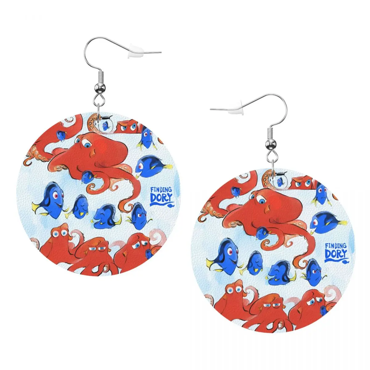 

Индивидуальные серьги-подвески из ПВХ-кожи «В поисках Немо», украшения для женщин, подарок жене, маме