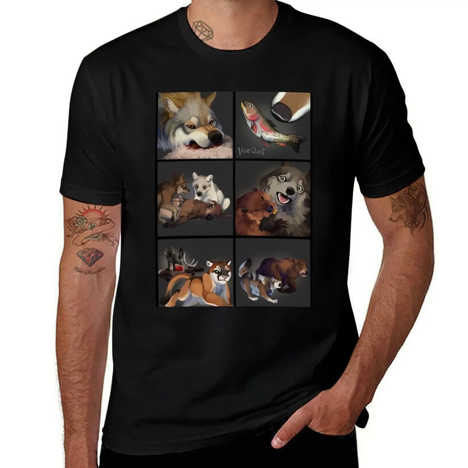 

WolfQuest Bites T-Shirt plus sizes tops funny t shirts for men