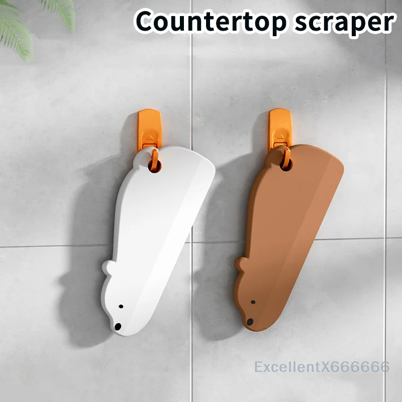 

Silicone Countertop Scraper Water Scraper Glass Cleaning Artifact Bathroom Scraper Toilet Toilet Tea Tray Water Pusher