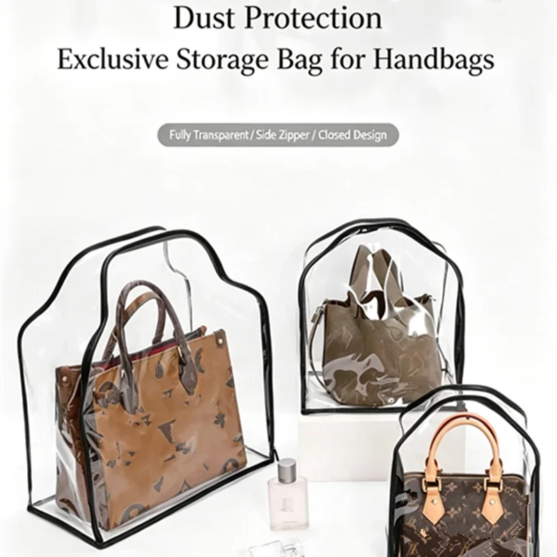 Bag Dust Cover For Hermes Kelly 25 28 32 Handbag Transparent Moisture-proof  Anti Mold Storage Protective Cover Bag Accessories