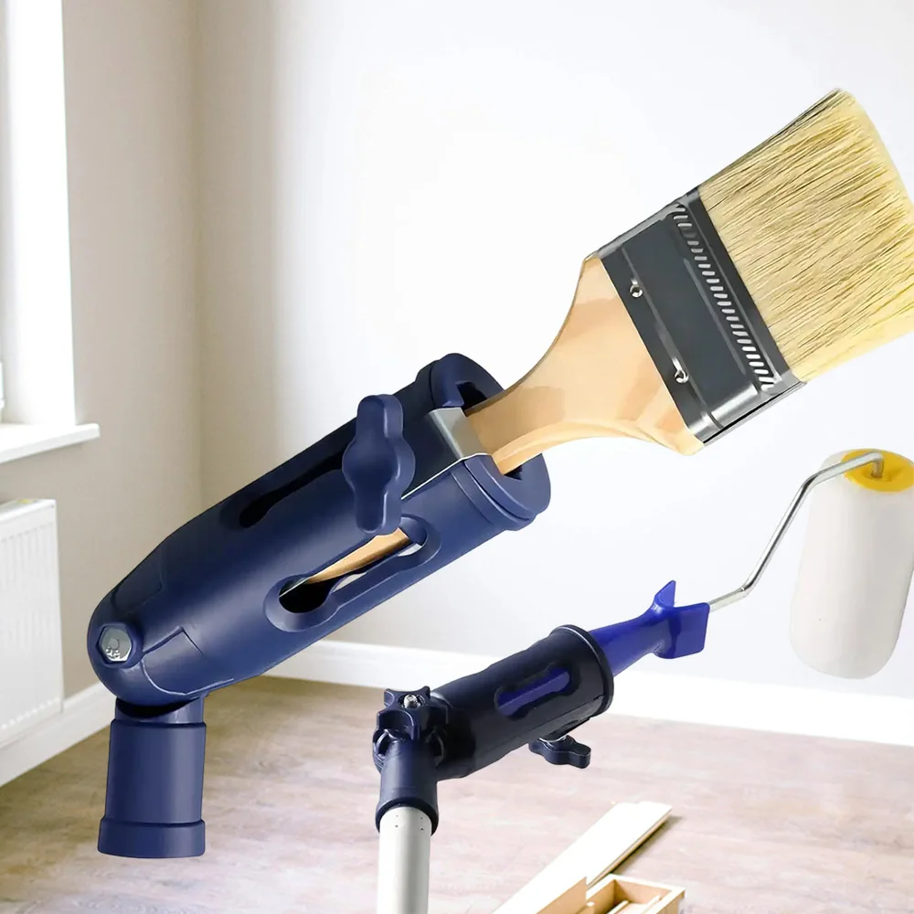 Universal Multi-Angle Paint Brush Extender Adjustable Angle DIY Paint Brush Clip Plastic Valve Fixed Paint Edge Tool Ceiling