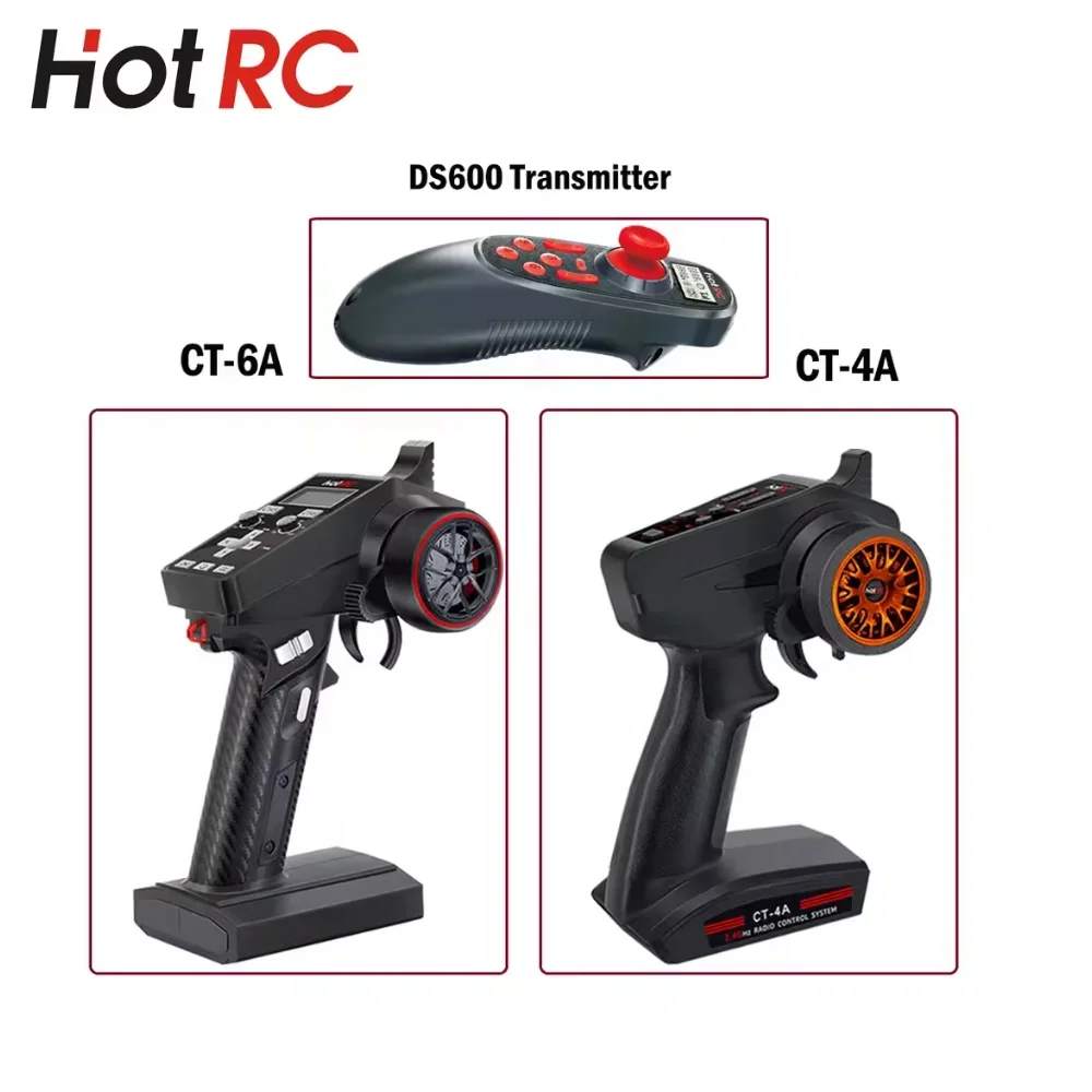 Hotrc DS-04A CT-06A DS-600 วิทยุระบบควบคุม rc เครื่องส่งสัญญาณและตัวรับสัญญาณสําหรับรถเรือหุ่นยนต์เครื่องบินของเล่นอุปกรณ์เสริม RC