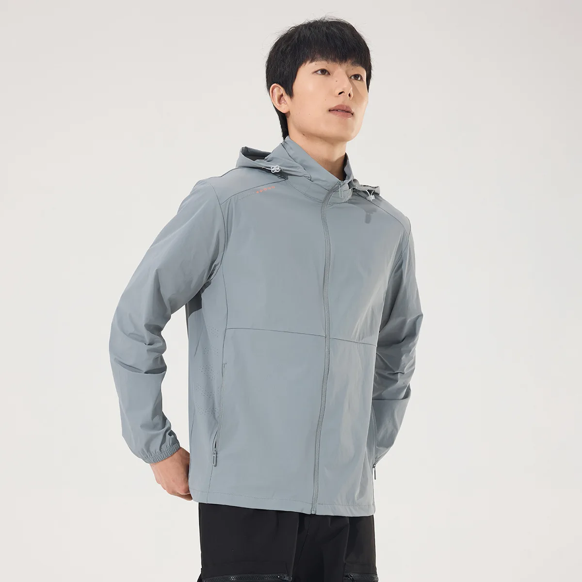 Men's UPF 50+ Lightweight Athletic Jacket Sun Protection Full Zip Long Sleeve Shirts Hiking Outdoor Pockets