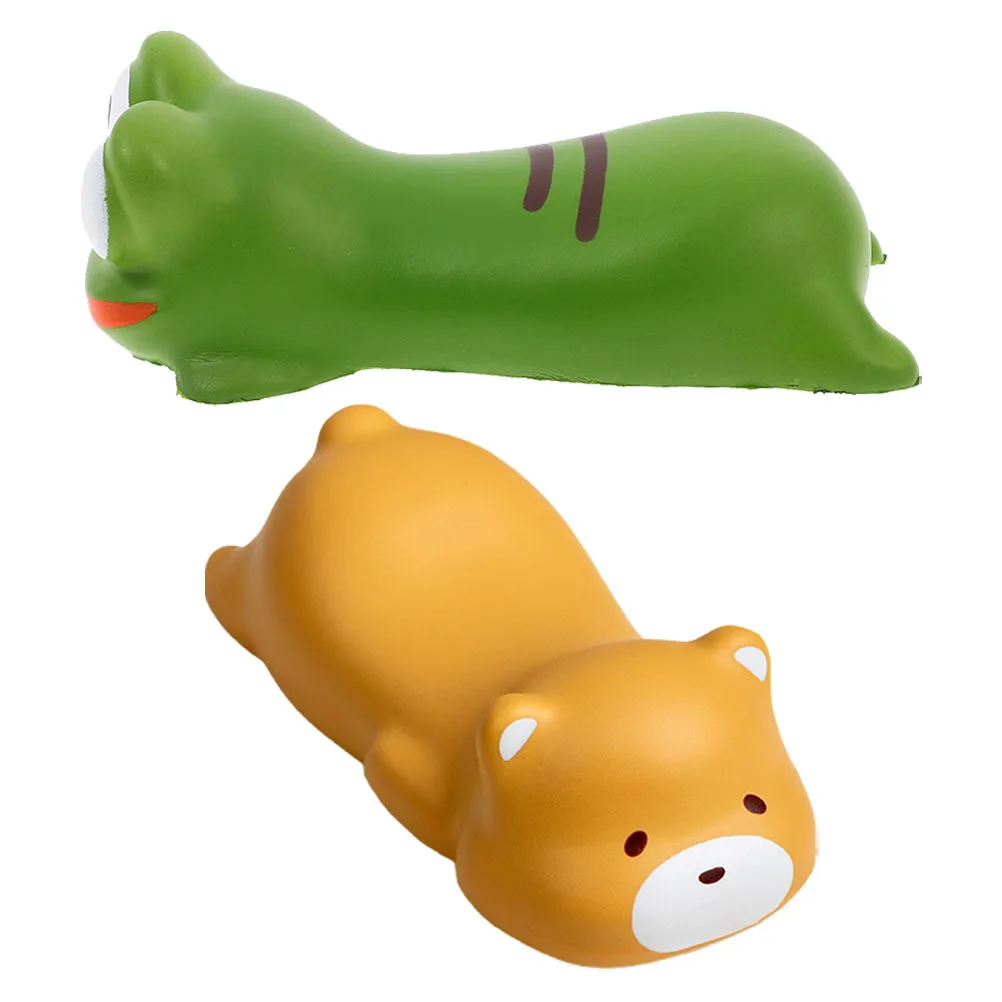 

2Pcs Cartoon Wrist Rests Support Cute Frog Bear Mouse Wrist Pads Office Hand Support Cushion Soft Animal Desk Pad