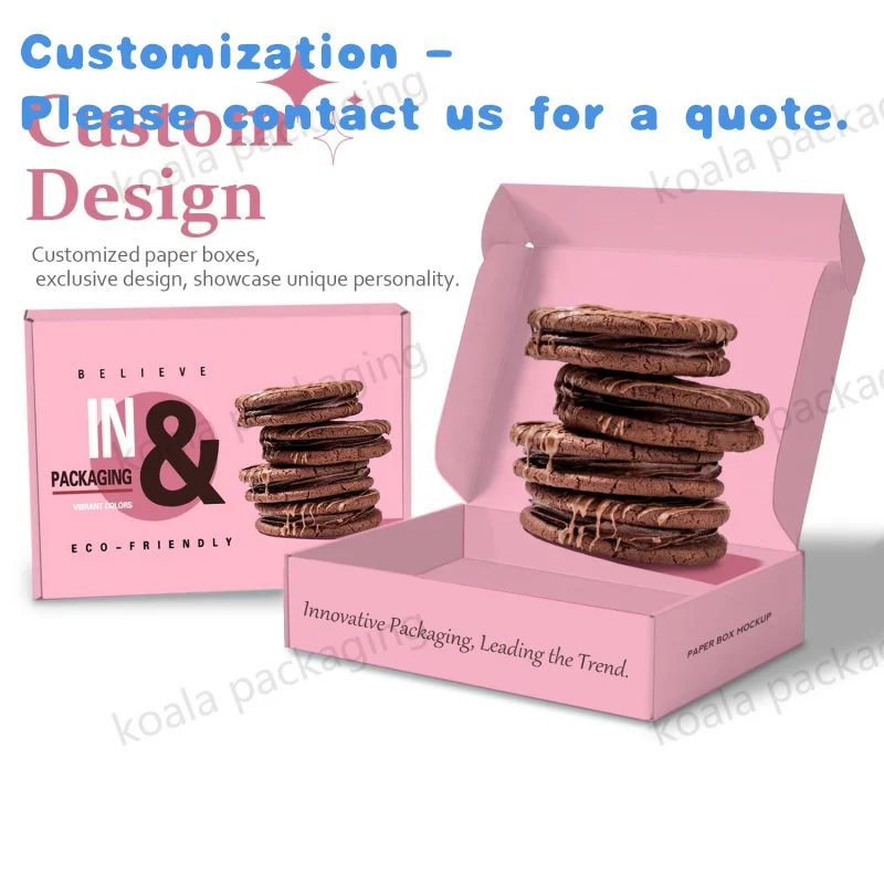 custom.Recycled Custom Printed Food Grade Sliding Drawer Open Paper Cardboard Sweet Pastel Cookie Packaging Boxes Package With D