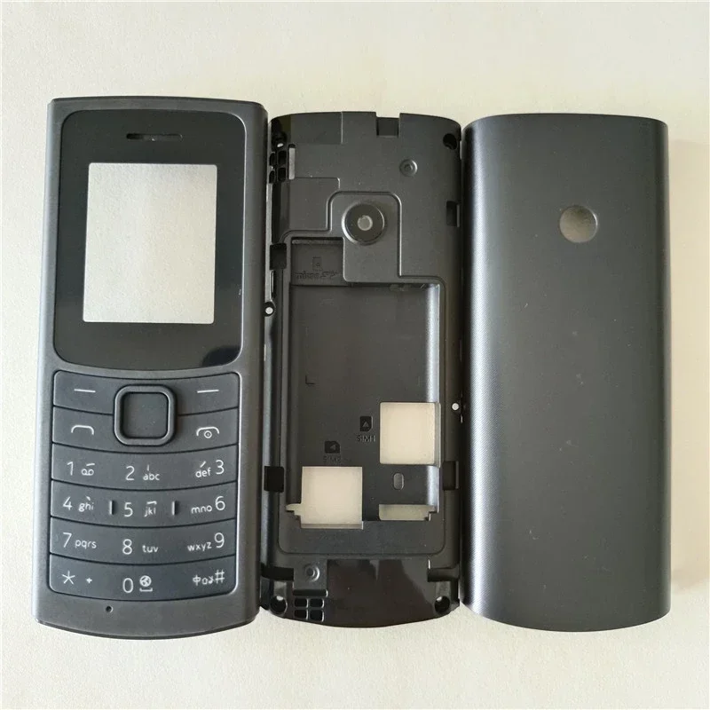 For Nokia 110 4G 2021 Full Complete Mobile Phone Housing Cover Case  English Keypad Replacement Parts