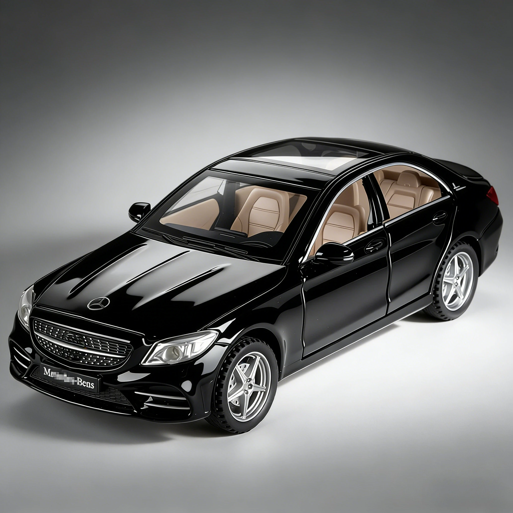 

Модель автомобиля C260 из сплава, масштаб 1:32, со звуком и светом, открывающиеся двери, игрушка-украшение для рабочего стола, подарок-награда