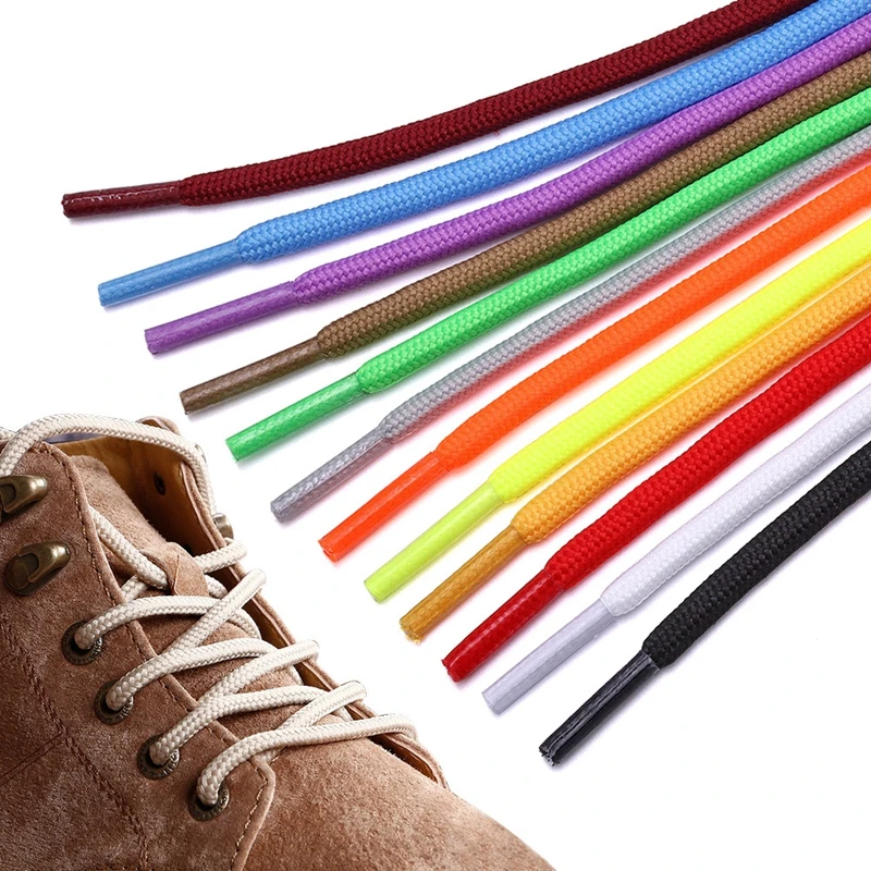 1Pair Round Shoelaces Top Quality Polyester Classic Off White Shoe Laces Do Not Fade Outdoor Leisure Sneakers Shoelace Unisex