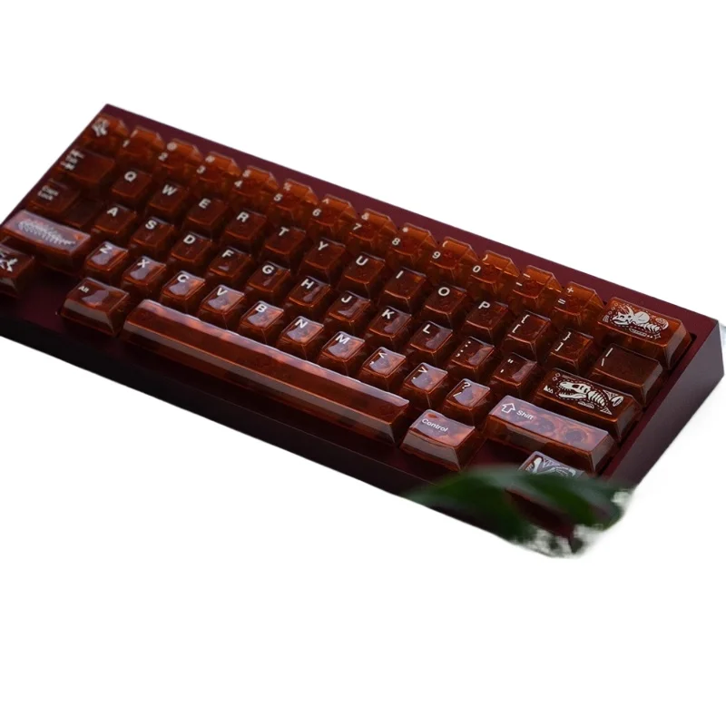 

Stone amber keycap transparent PC original height UV + oil injection night demon wooting magnetic axis