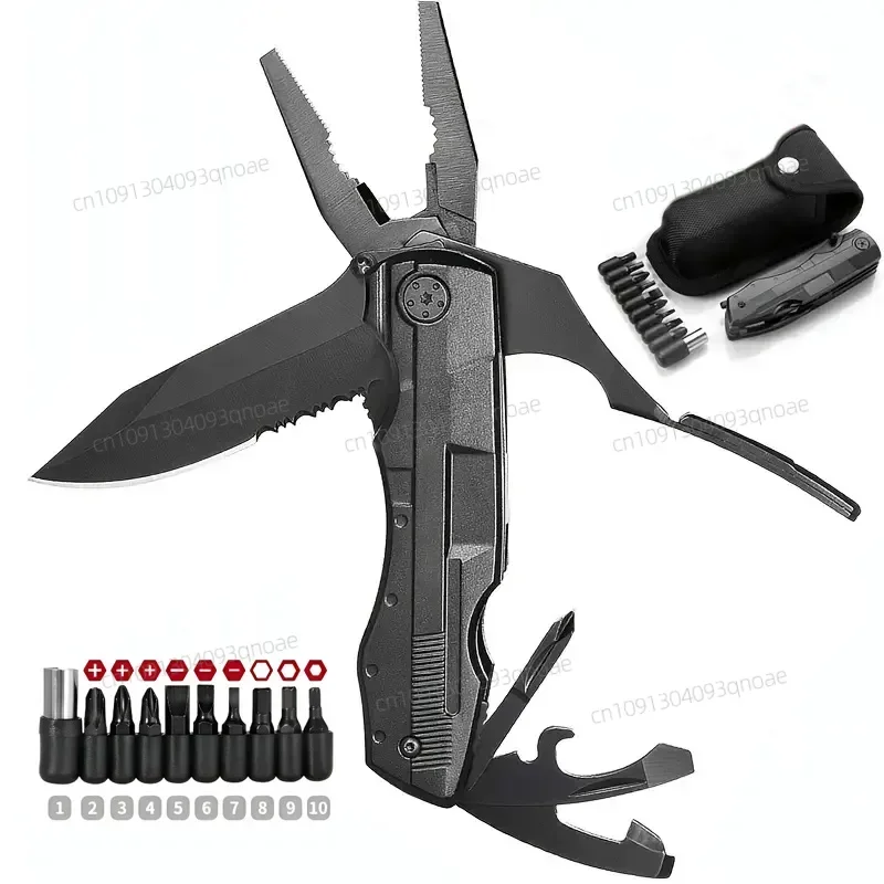 

Outdoor Home Multifunctional Knife Pliers, Portable Survival Foldable Knife Plier Screwdriver Hand Multitool Car Emergency Tools