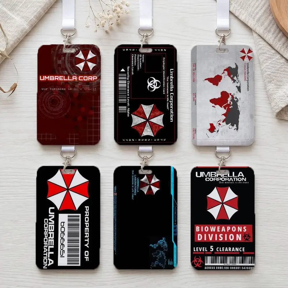 Game Umbrella C-Corporation Portable Office Staff Badge Card Cover Lanyard Card Case