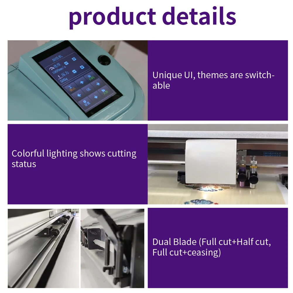 430mm Desktop A3 Crystal Sticker Cutter High Precision Automatic Paper Cutting Machine DIY Adhesive Label Cutting Plotter