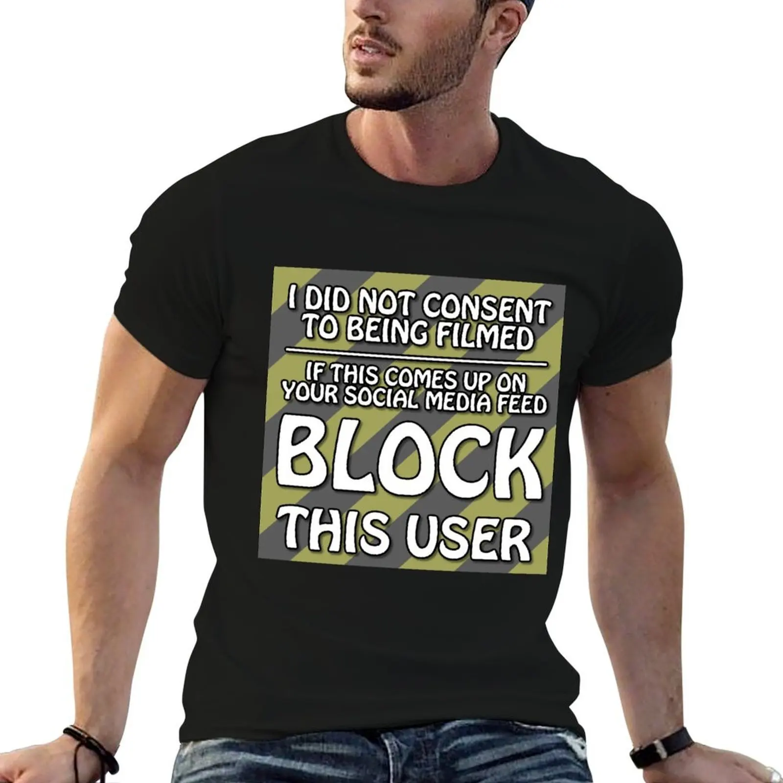 I DID NOT CONSENT TO BEING FILMED T-Shirt Clothing plain mens t shirts top quality