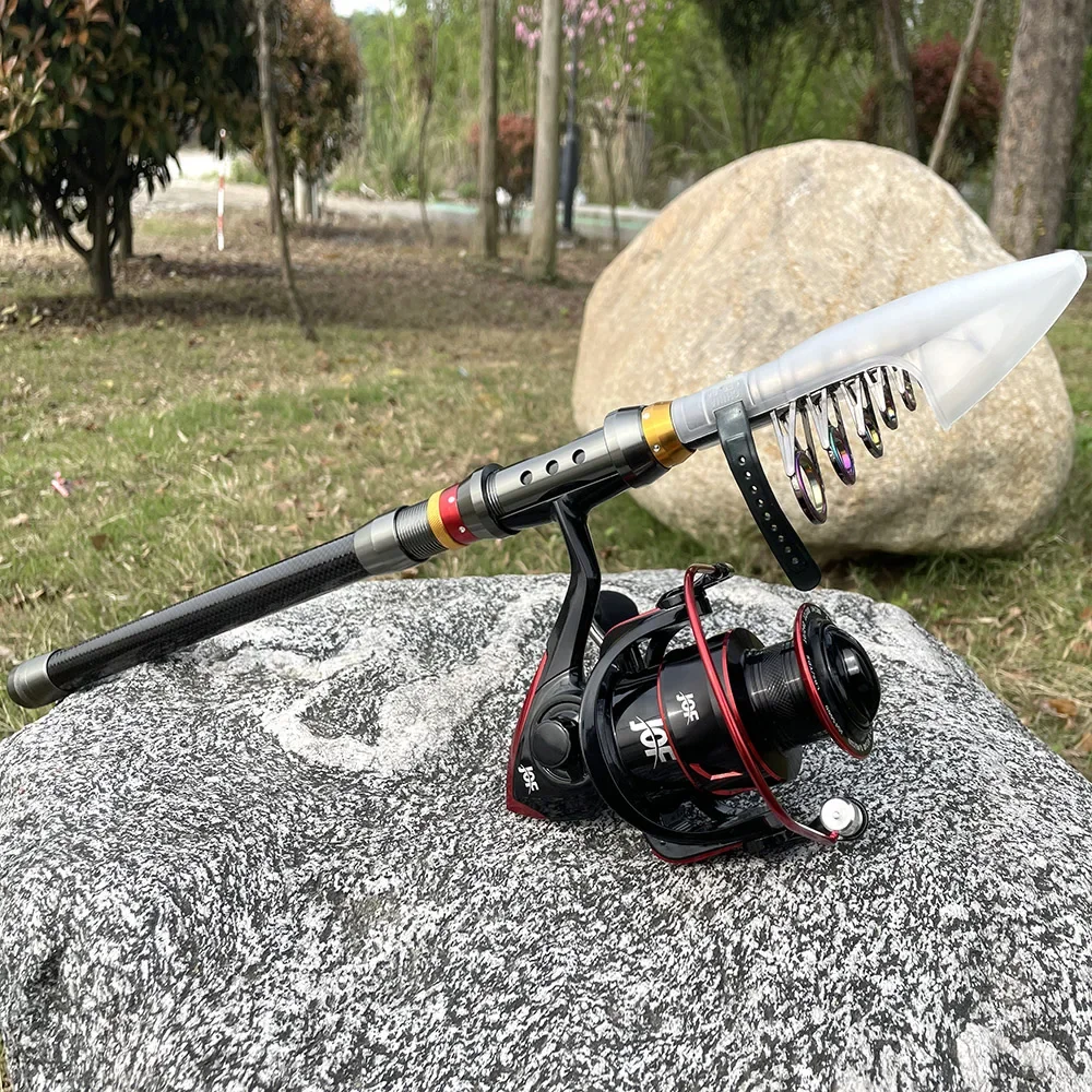 Canna da pesca Spinning Combo 1.8-3.6M canna telescopica 5.5:1 ad alta velocità 15kg Max Drag Gapless Reel Combo portatile da pesca da viaggio