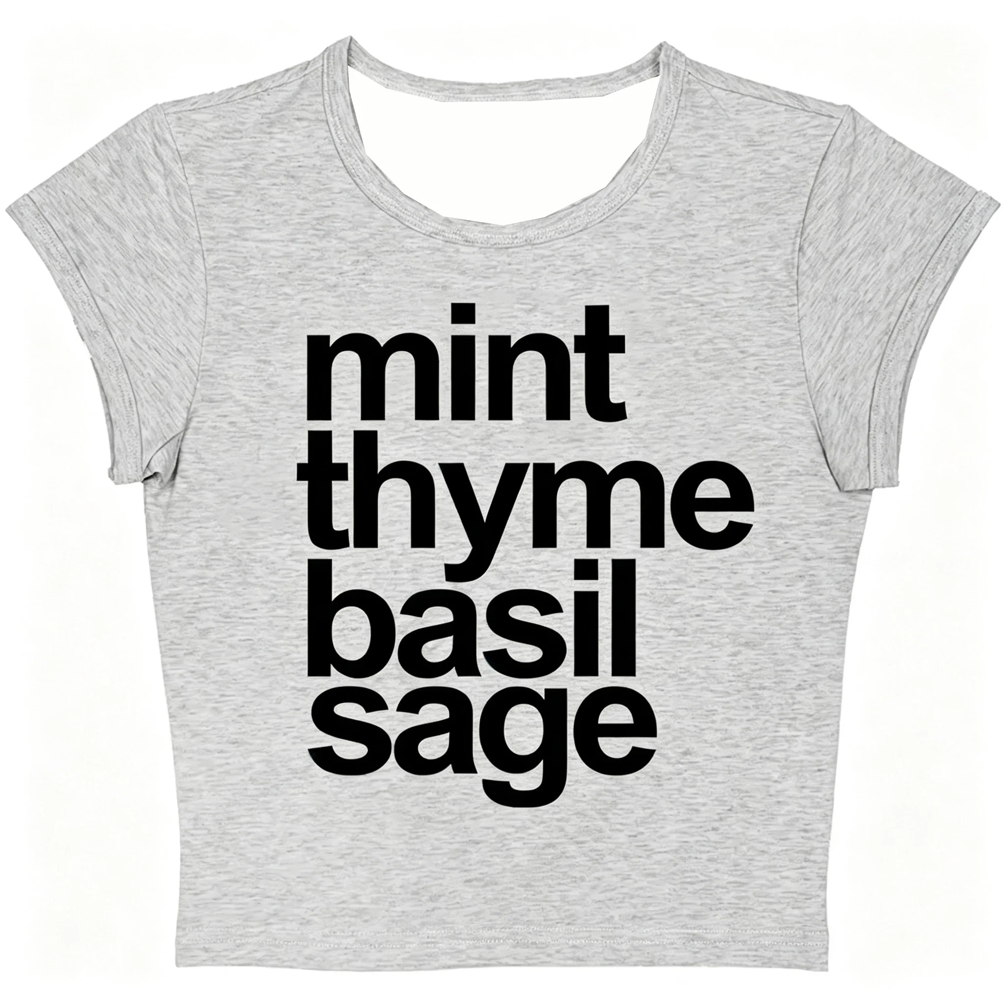 Damen-Sommer-T-Shirt mit minimalistischem Buchstaben-Print und kurzen Ärmeln für Harajuku Y2K Coquette Daily Fresh Cute Fashion Casual Wear – Detail 10