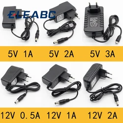 1pcs 100-240V AC to DC Power Adapter Supply Charger adapter 5V 12V 1A 2A 0.5A EU Plug 5.5mm x 2.5mm/5v3aDC Plug Micro USB