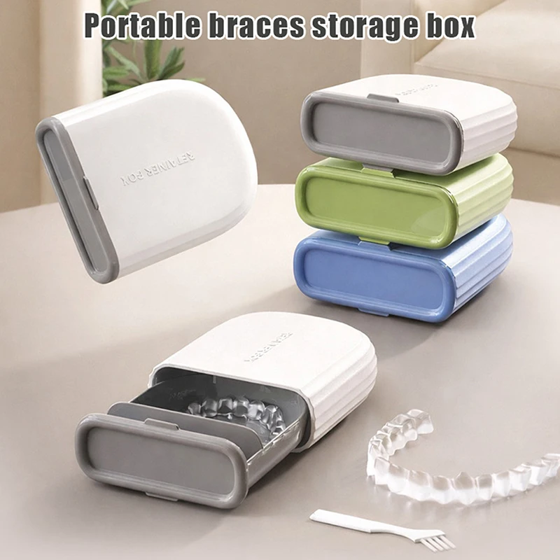 1pc Sleek Portable Invisible  Case Sealed Storage For Travel-Friendly Braces & Retainers, No Batteries Required