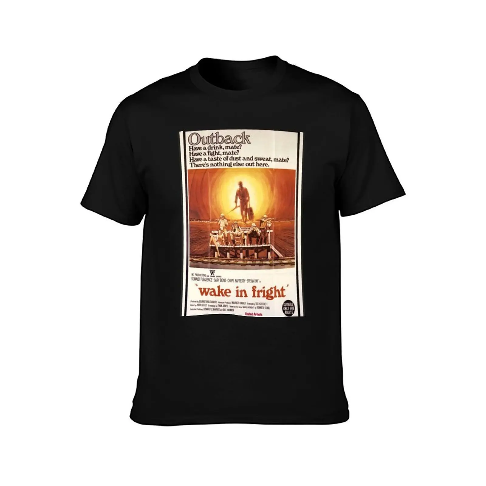 Wake In Fright T-Shirt Summer Casual Cotton Tee Oversized Streetwear Tops Vintage Graphic Print Loose Fit Short Sleeve