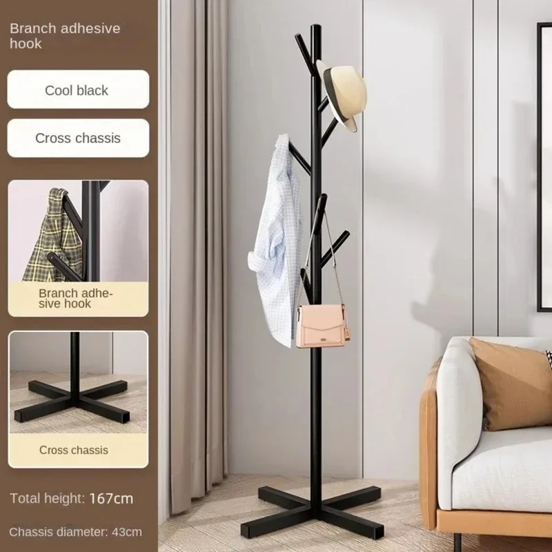 Clothes and Hats Rack Floor To Floor Bedroom Coat Hook Bedroom Vertical Tree Branch Shape Holder Hat