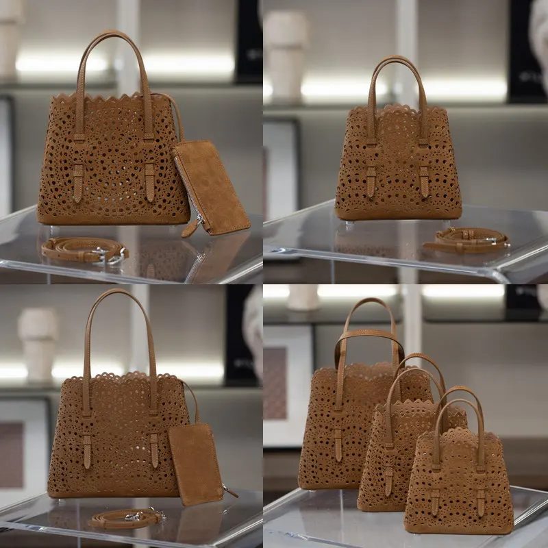 

Luxury Tote Bag Cowhide Women's Handbag With Hollow-out Design Cross-body Bag 2026 New Niche Design Retro Versatile Shoulder Bag