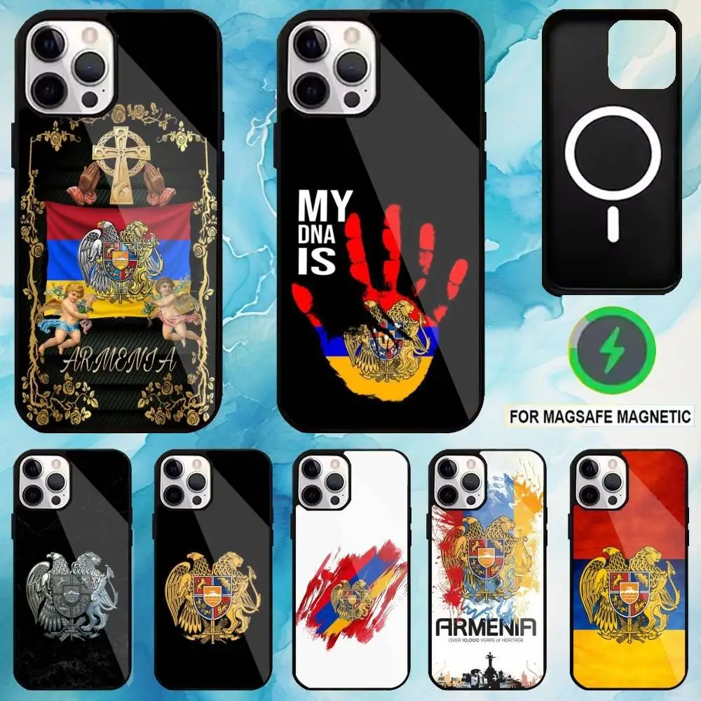 

Armenia Flag ART Phone Case For iPhone17,16,15,14,13,12,11 Plus,Pro Max Magnetic Magsafe Wireless Charging