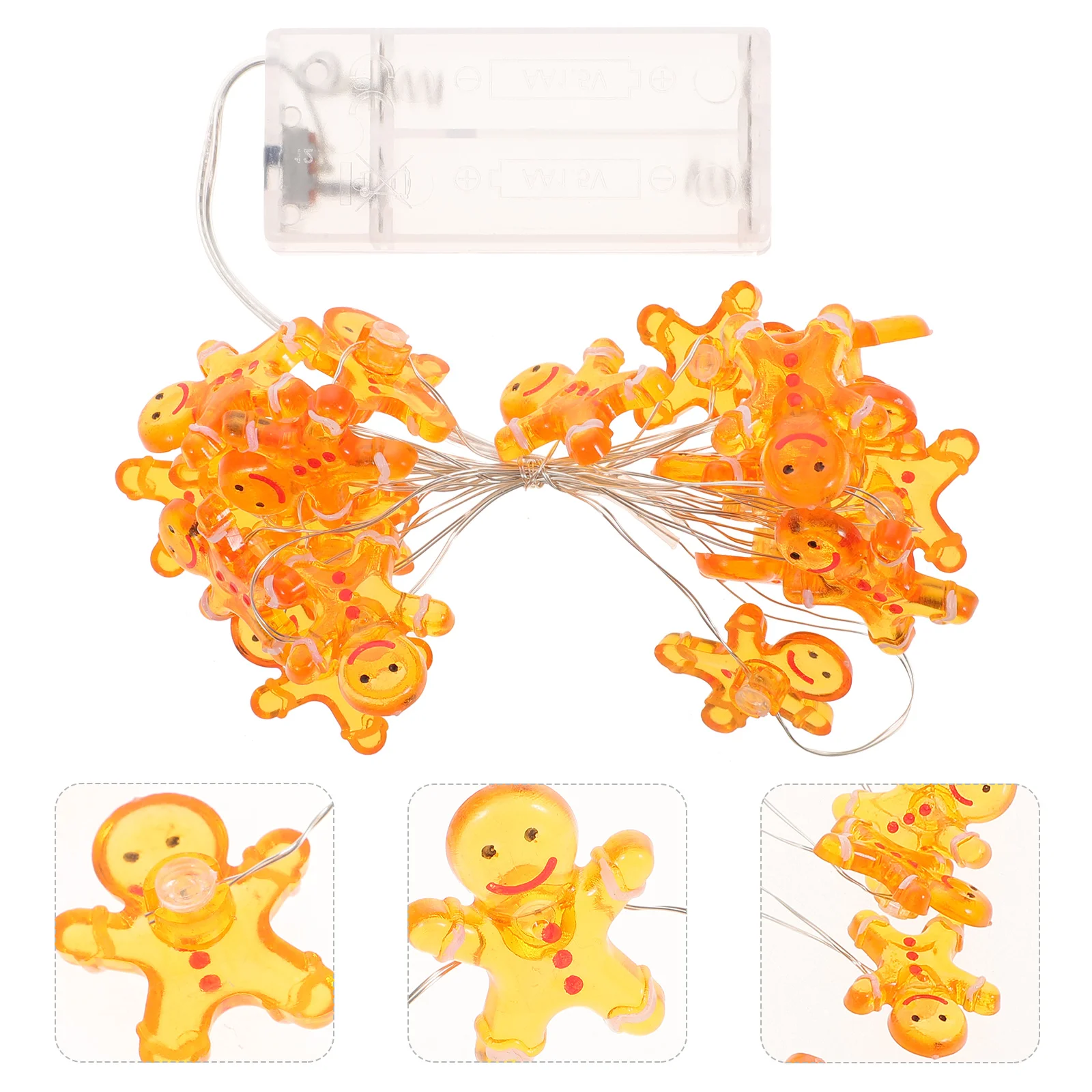 

Gingerbread Man String Lights Indoor Xmas Decorative Colored Lamp Christmas Decoration Festival Plastic Adornment