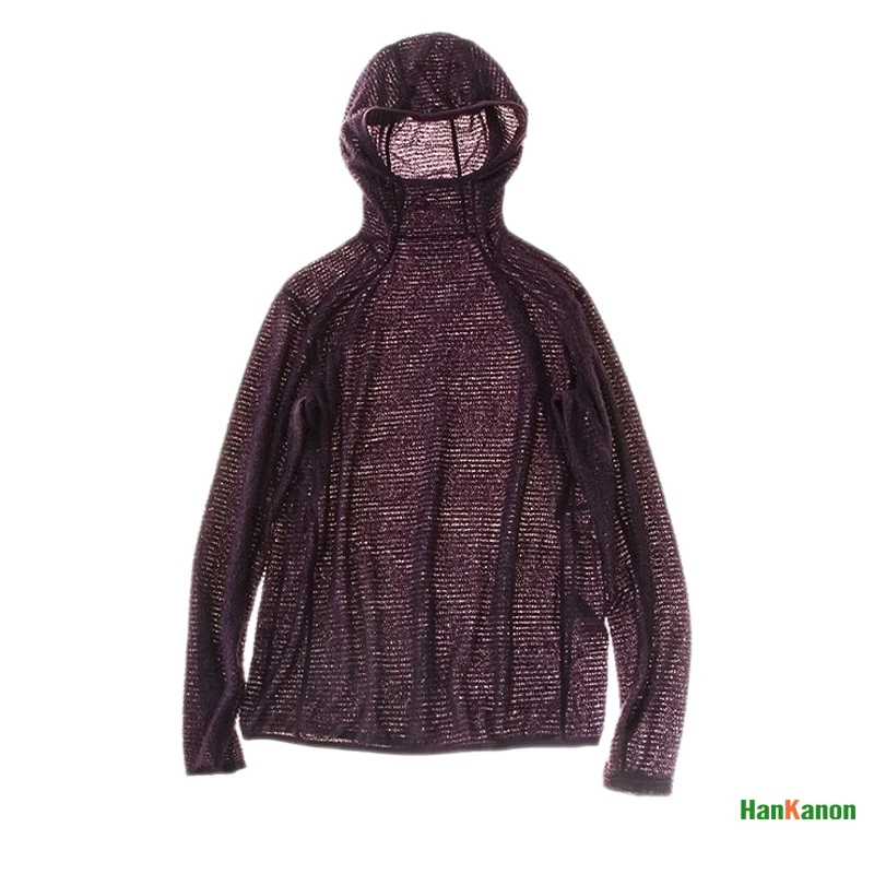 Thermolite ®   Lichtgewicht hooded T-shirt heren, lange mouwen, thermische hoodie voor wandelen, kamperen & fietsen, antistatisch & anti-pilling