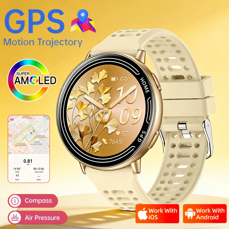 

Новые умные часы LIGE с GPS для женщин, 1,39-дюймовый сенсорный экран, спортивные часы для фитнеса, цифровые умные часы с Bluetooth-вызовами, женские умные часы