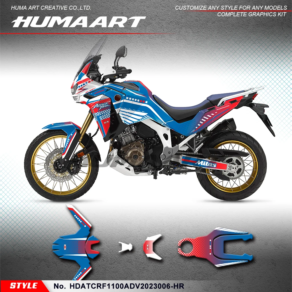 HUMAART Graphics Kit Adhesive sticker for Honda Africa Twin CRF1100L Adventure SPORTS 2020-2023, HDATCRF1100ADV2023006-HR