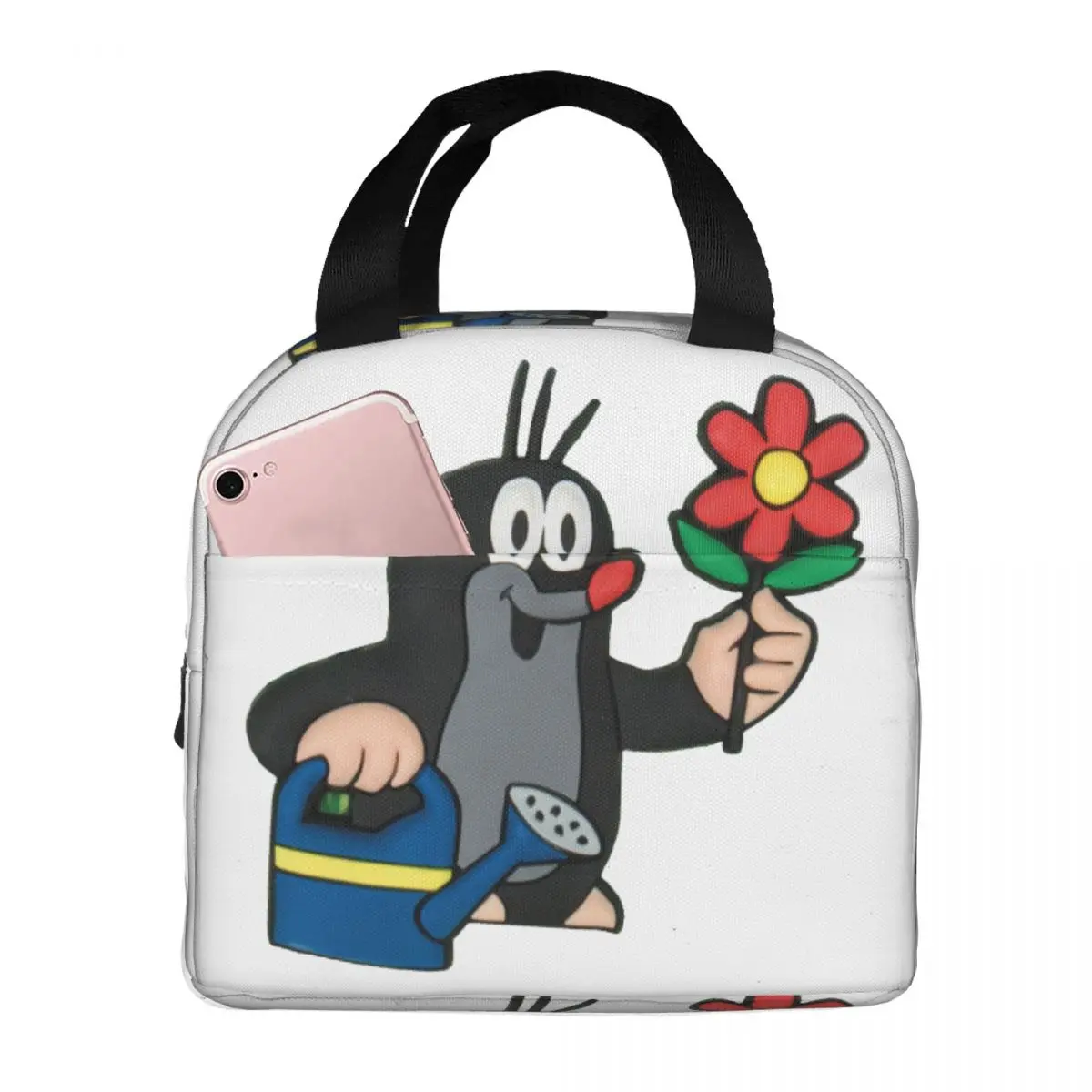 Czech Cartoon Comics Krtek Mole Insulated Lunch Tote Bag for Women Portable Thermal Cooler Food Lunch Box Work School Travel