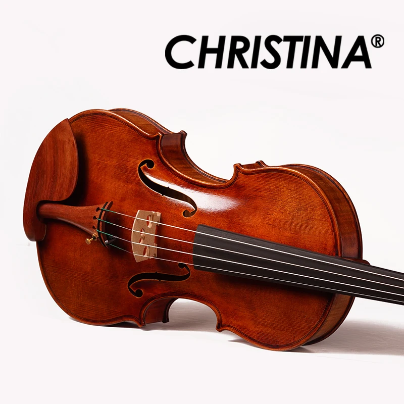 CHRISTINA Handmade Professional Violin S400C Guarneri Model 4/4 Size Antique Style Premium European Spruce Flame Maple