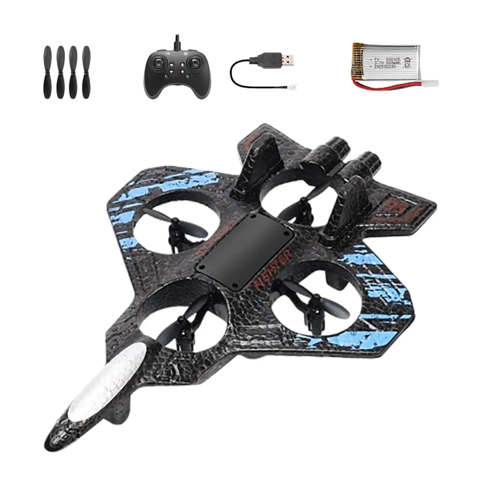 RC Airplane 4 Channel Ready to Fly Fighter Model Foam Glider Led Light Air Plane Toy for Children Boys