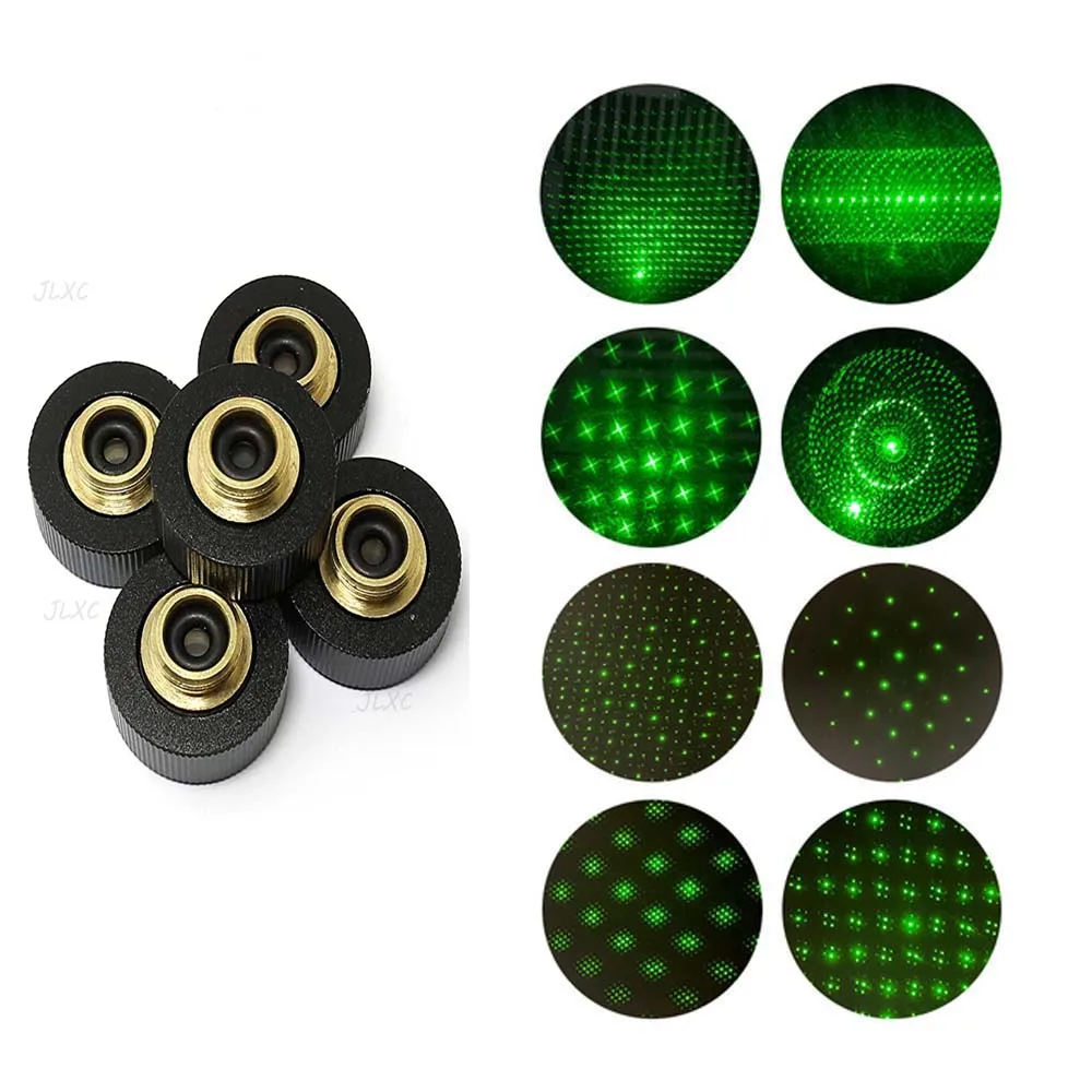 (Does not include laser) 5pcs Green Laser Pointers Star Cap Laser Pen accessory Adjustable Focus Compatible with Laser 303