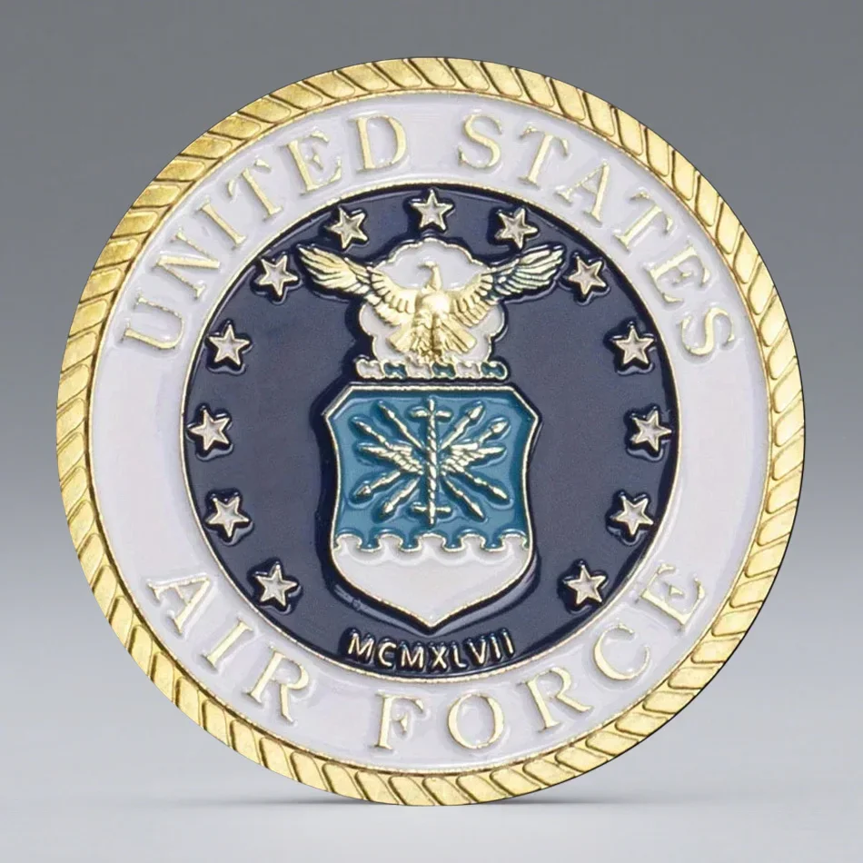 United States Air Force Commemorative Coins Heros Valor Prayer Gold Plated Souvenirs Coin