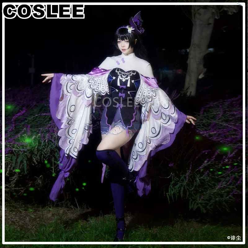 COSLEE Akemi Homura Cosplay Costume Anime Puella Magi Madoka Magica Elegant Dress Uniform Halloween Party Outfit Women New