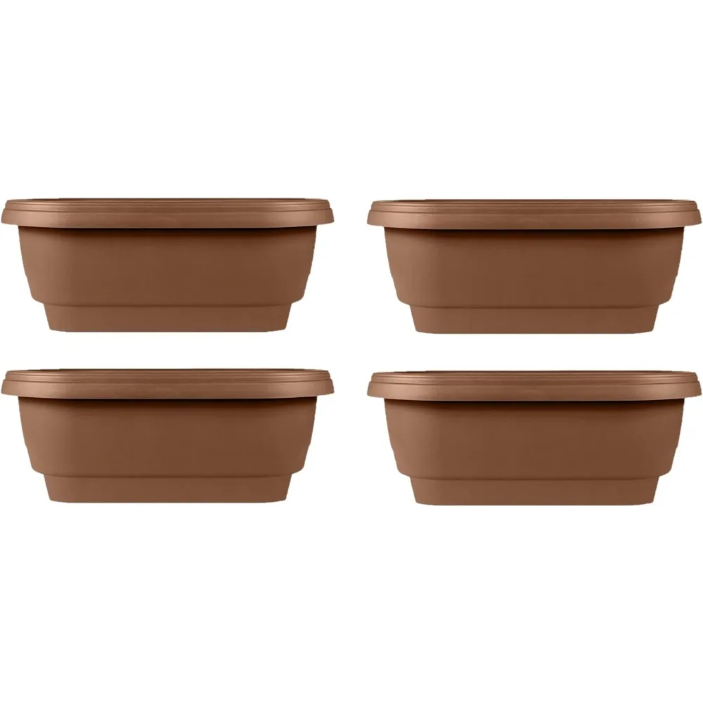 

Bloem Deck Balcony Rail Planter, 24", Chocolate (Pack of 4)