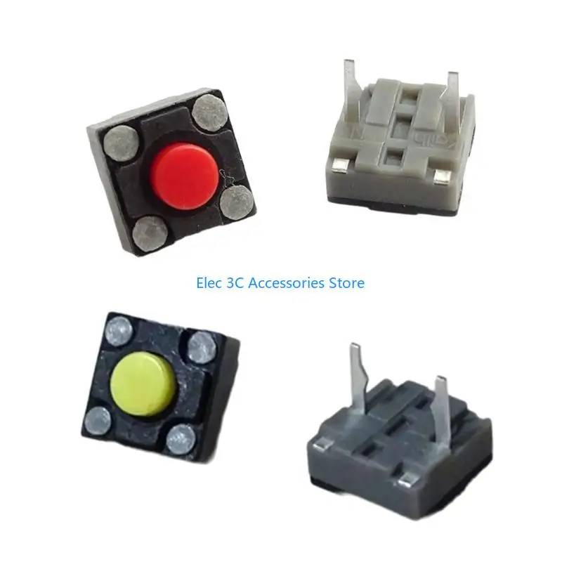 Y51A 10PCS Mute Button Clicking Mouse Microswitches For Gaming Mouse Microswitch 6x6x4.3mm For Quiet Operating