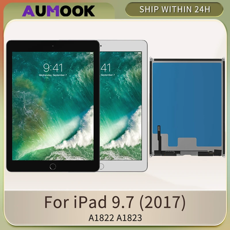 LCD Touch Display Screen For iPad 9.7 2017 iPad 5th Generation LCD Display Touch Screen Assembly Digitizer A1822 A1823 Parts